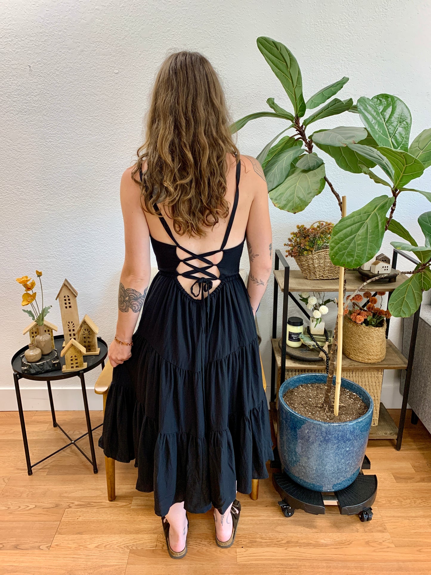 Black Tie Midi Dress