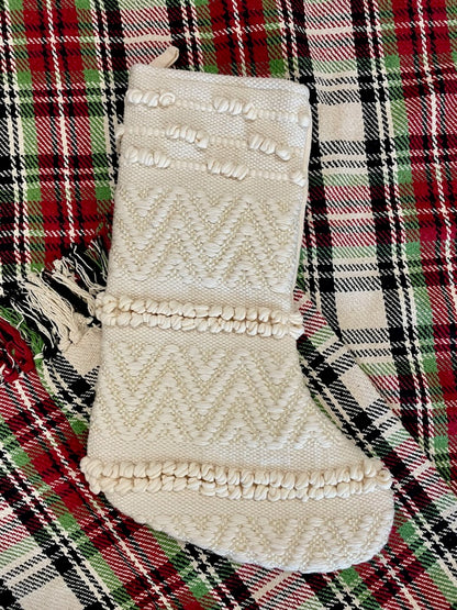 Large Cream Cotton Stocking