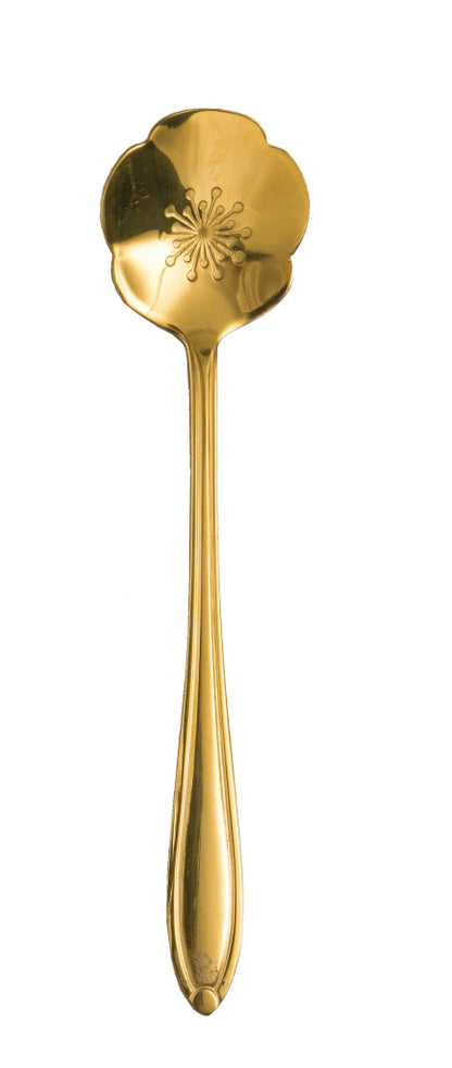 Gold Poppy Shaped Spoon