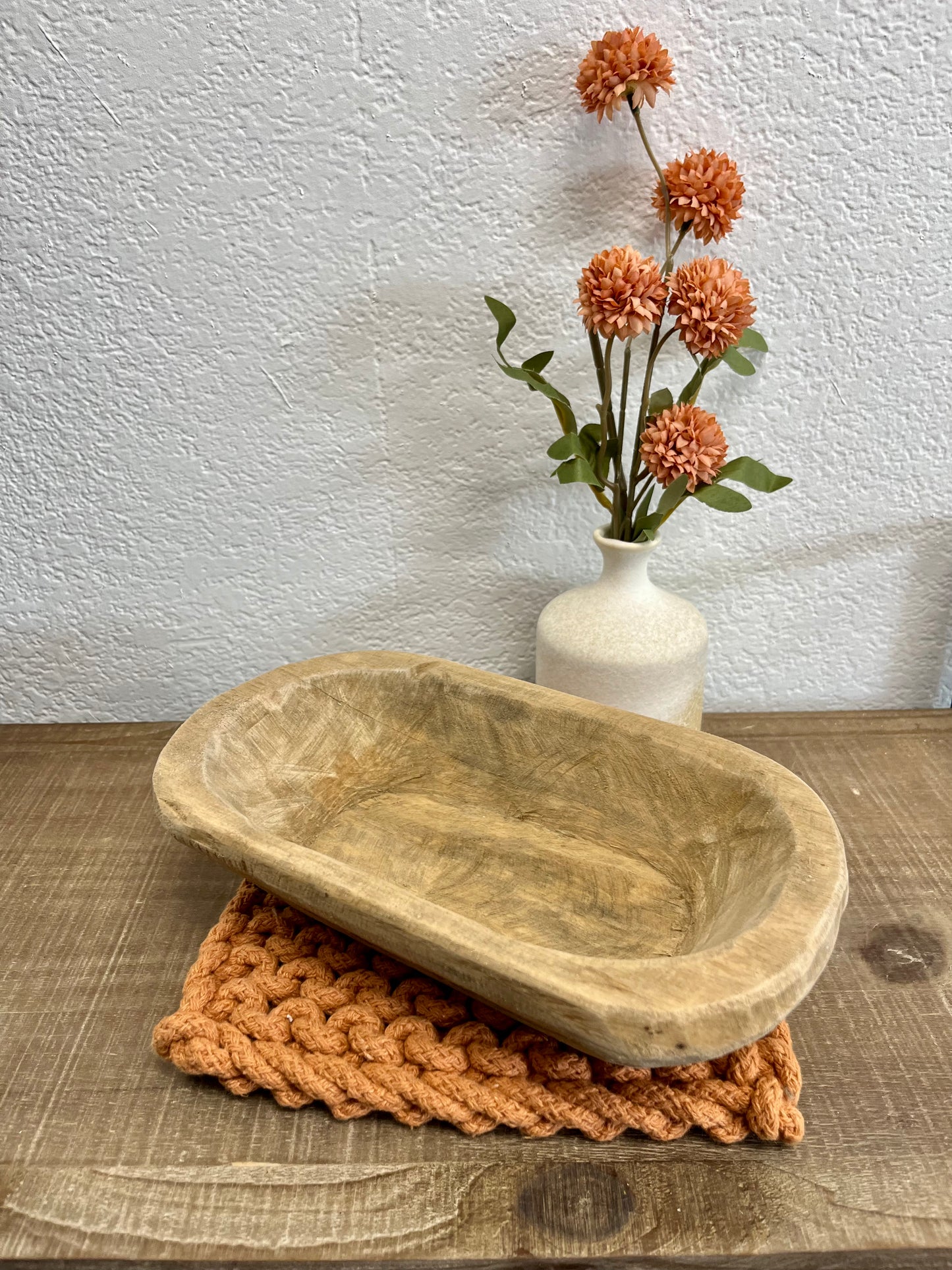 Hand Carved Dough Bowl
