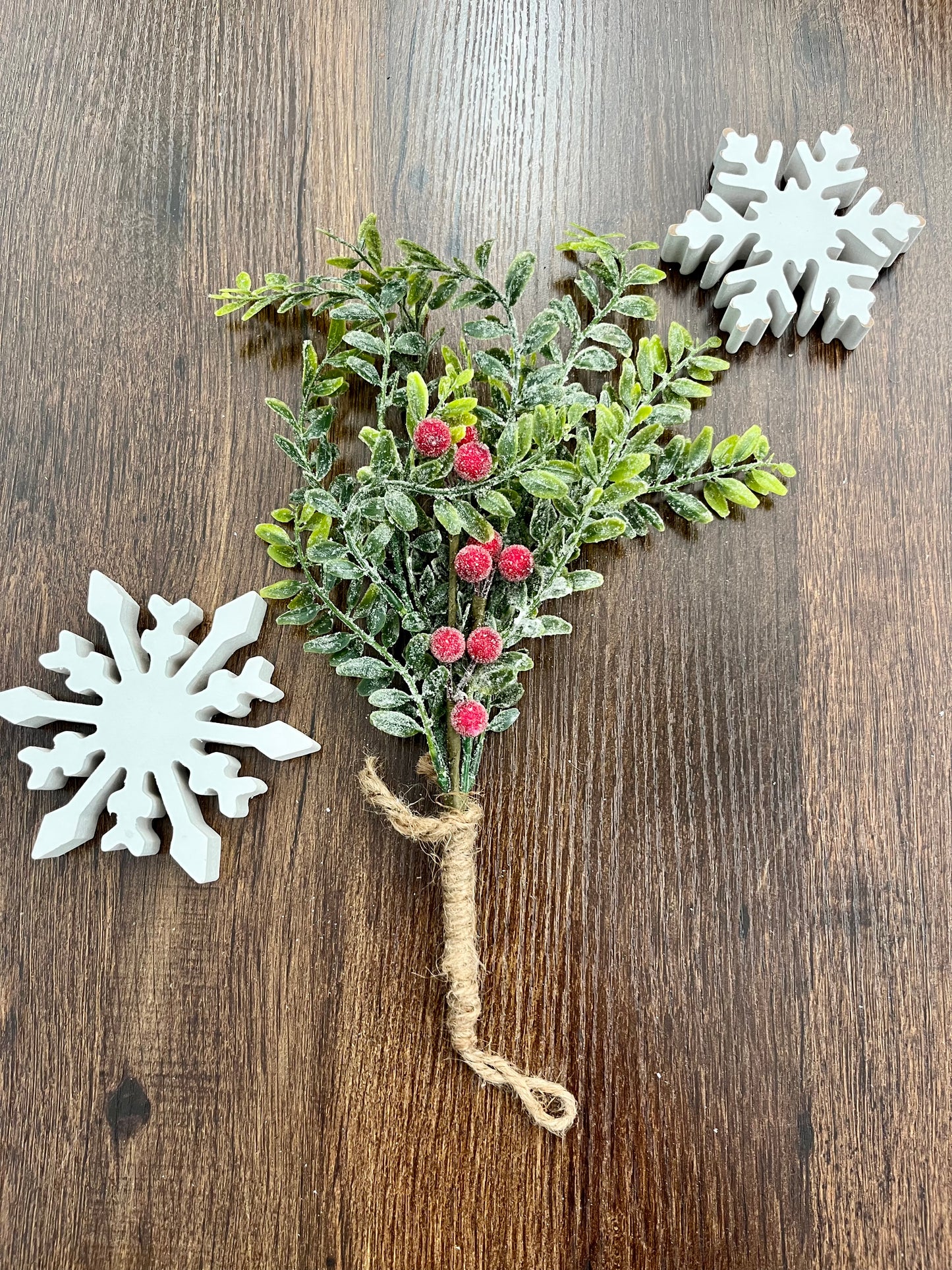 Faux Evergreen Berry Bunch