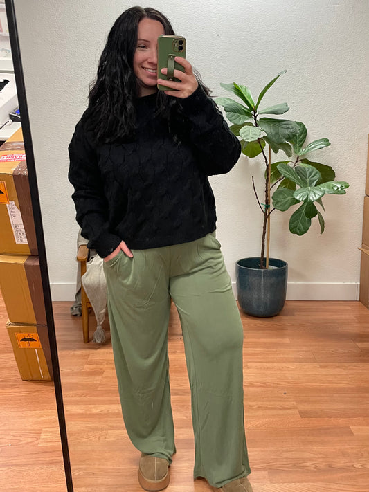 Olive Relaxed Nights Sweatpants