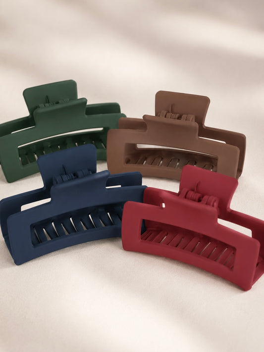 3.35" Minimalist Rectangle Hair Claw Clip