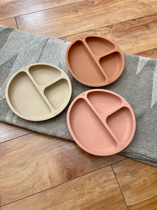 3 Pack Prep Baby Suction Plates - Terracotta