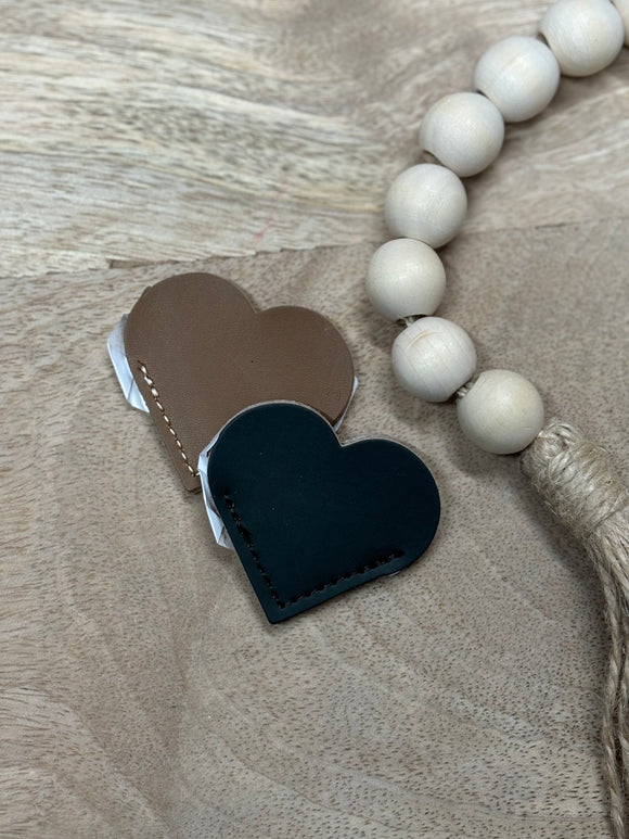 Leather Heart Page Corner Bookmark