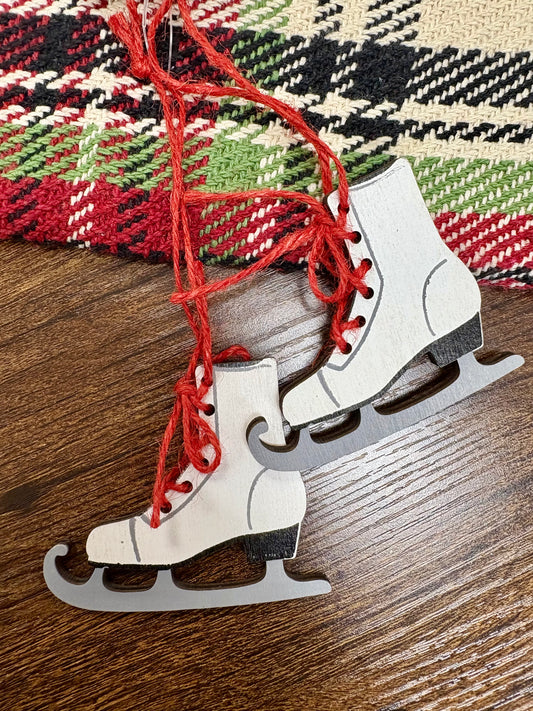 Ice Skate Pair Ornament Set