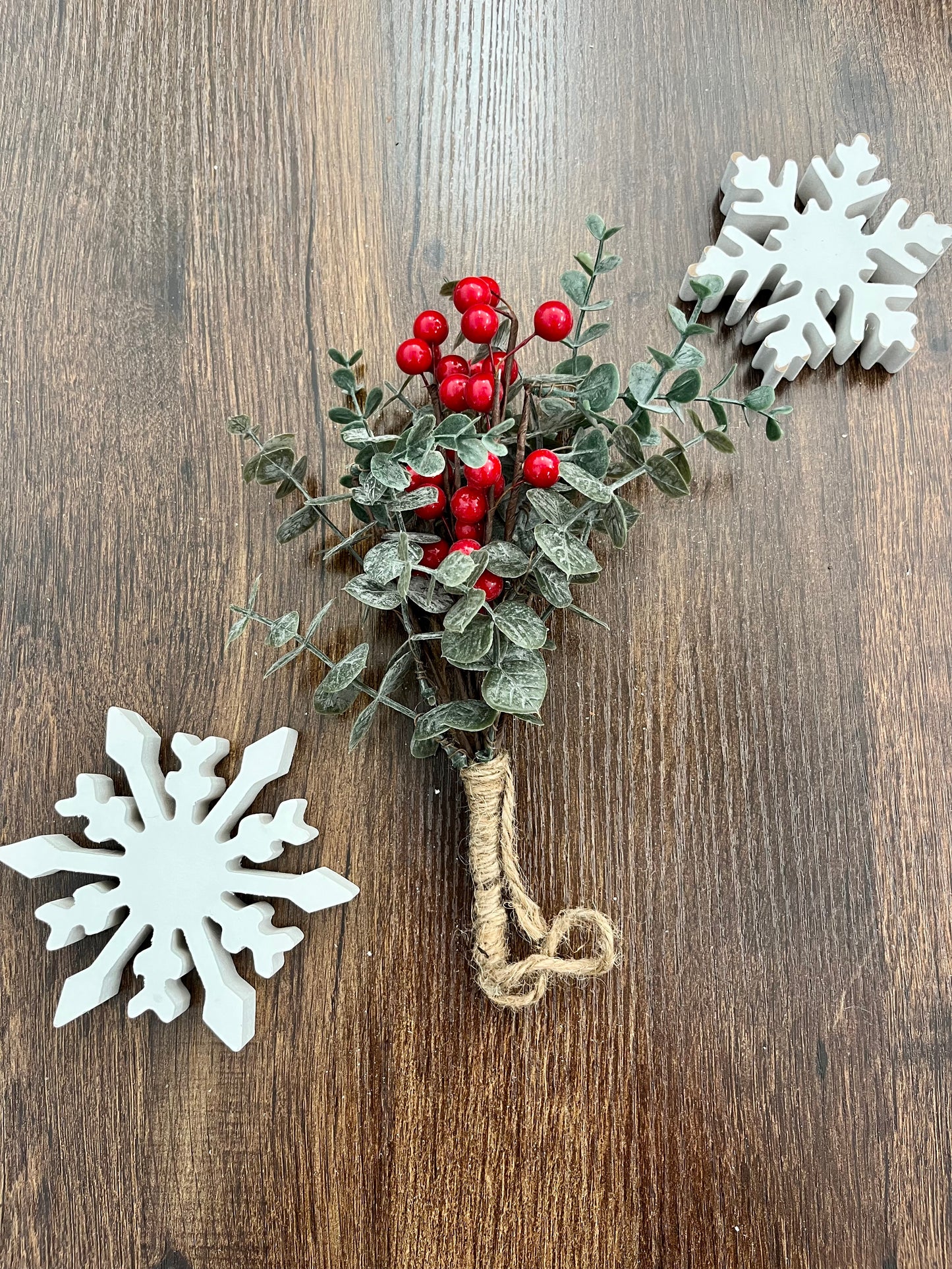 Faux Evergreen Berry Bunch