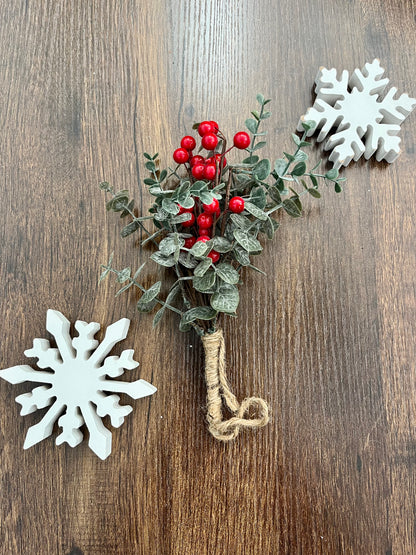 Faux Evergreen Berry Bunch