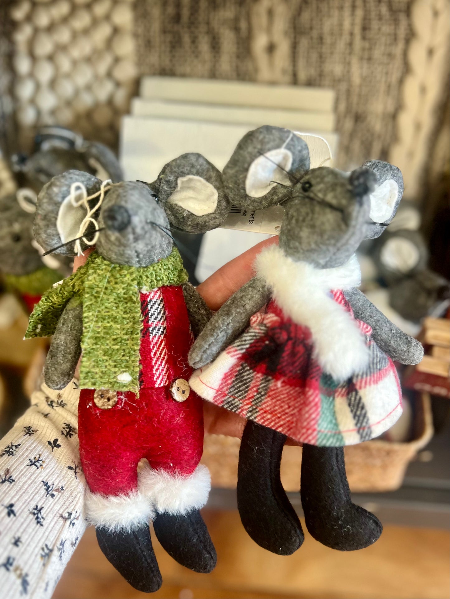 Felt Mouse Ornaments