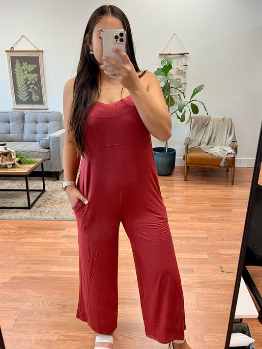 Rust Modal Overall Jumpsuit