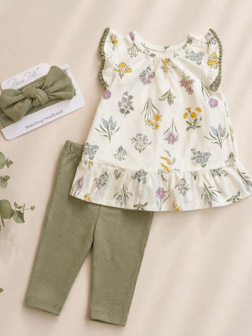 Leggings, Top, & Headband Set