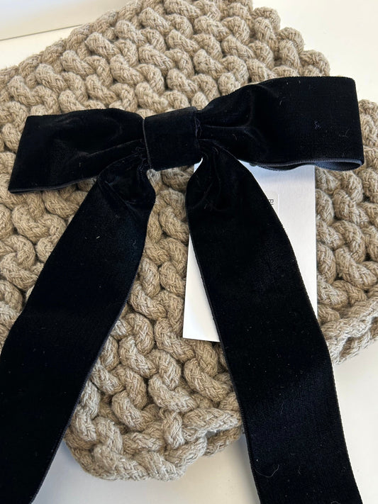 Black Velvet Bow Lace Hair Clips