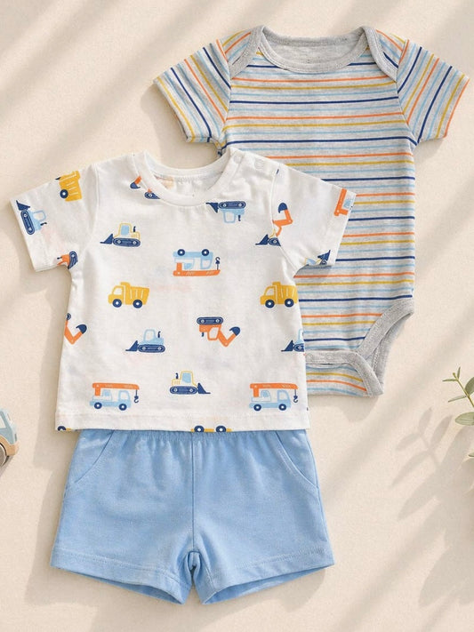 Stripes & Trucks Toddler Set