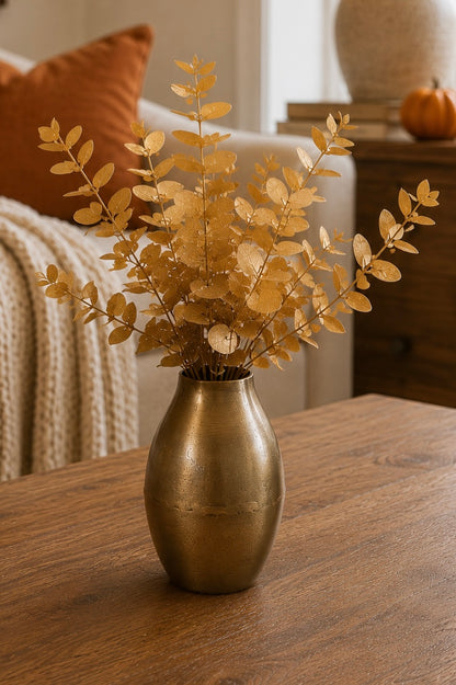 Antiqued Brass Bud Vase