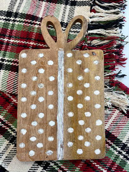 Gift Shaped Mango Wood Serving Board