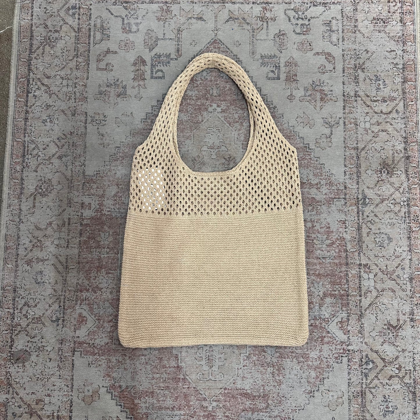 Crochet Knit Tote Bag