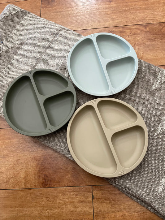 3 Pack Prep Baby Suction Plates - Forest