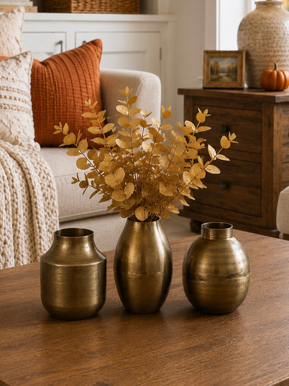 Antiqued Brass Bud Vase