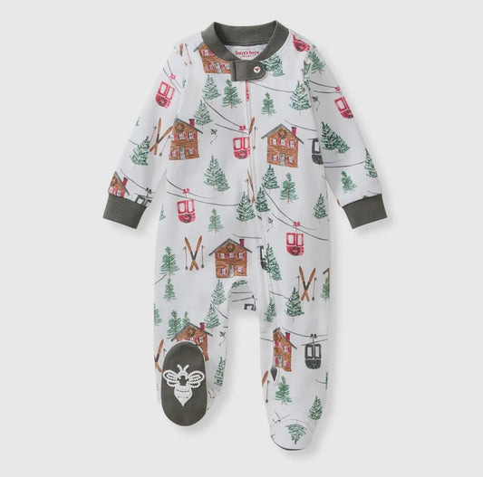 Ski The Alps Sleep & Play Footed PJs