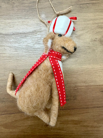 Wool Felt Dog Ornament
