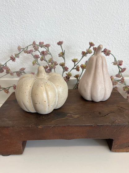 Neutral Stoneware Pumpkins