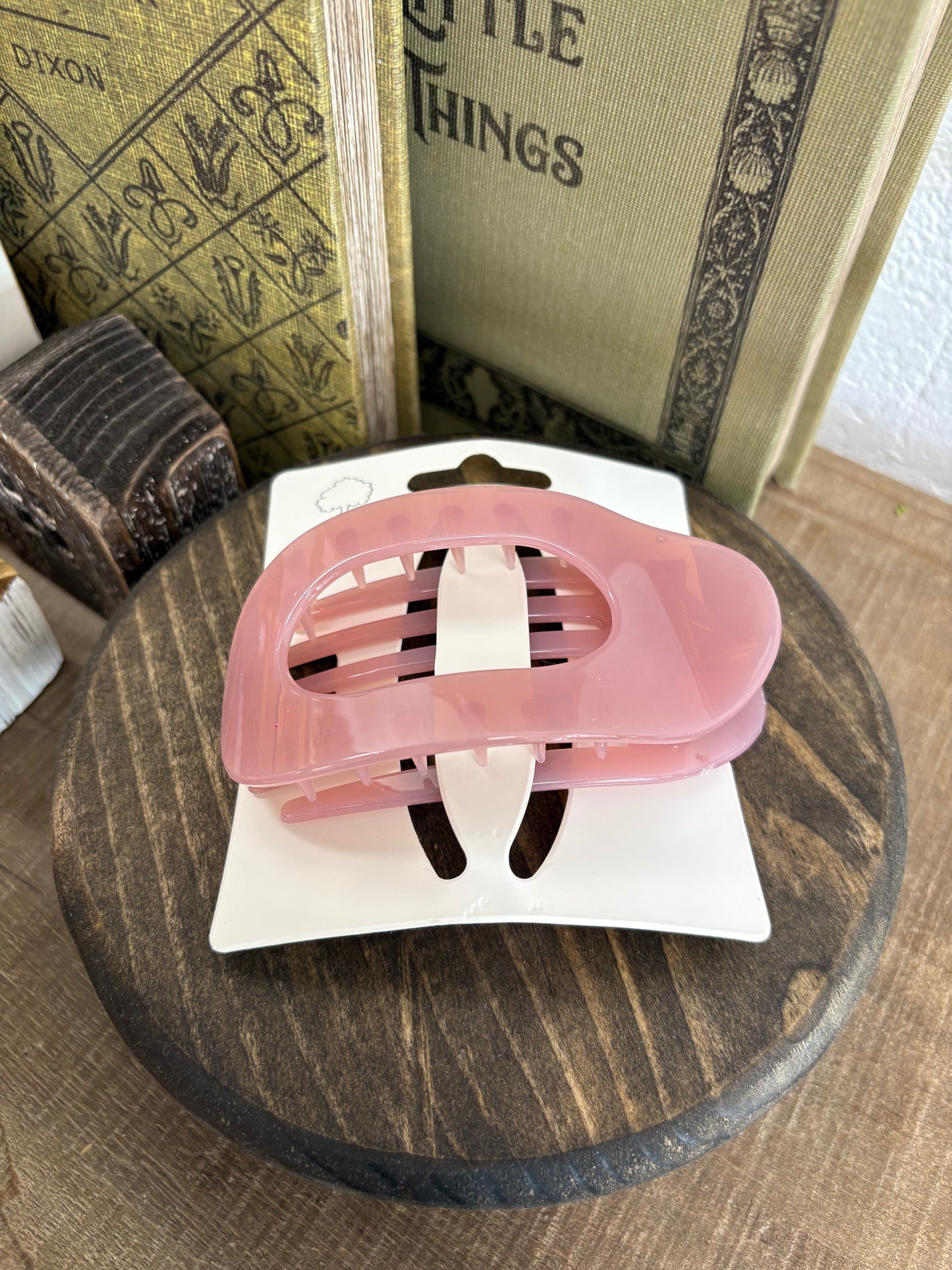 Jelly Colors of Oval Flat Hair Claw Clips