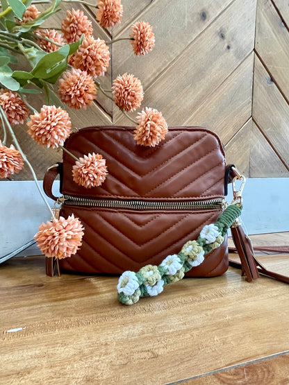 Flower Macrame Wristlet Keychain