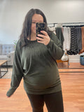 Slouchy Olive Pullover