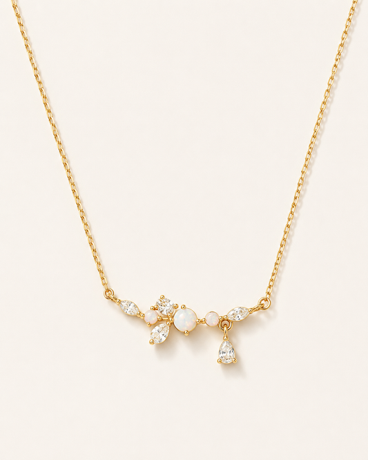 Delicate Opal Dainty Necklace