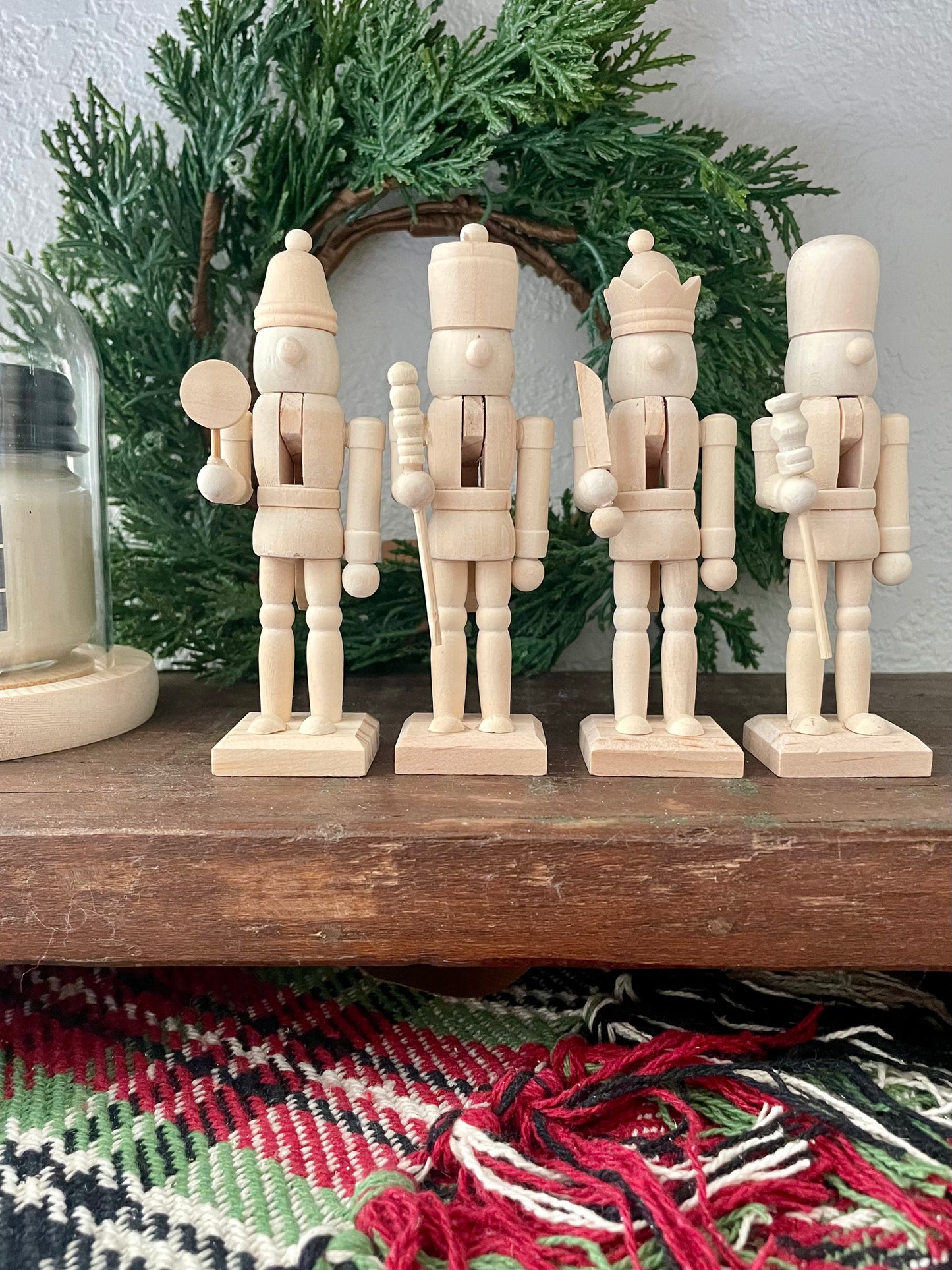 Natural Wood Nutcracker Set Of 4