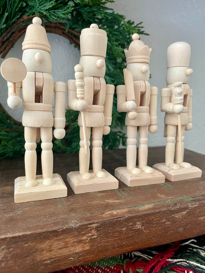 Natural Wood Nutcracker Set Of 4