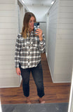 Ivory Lightweight Plaid Button Down