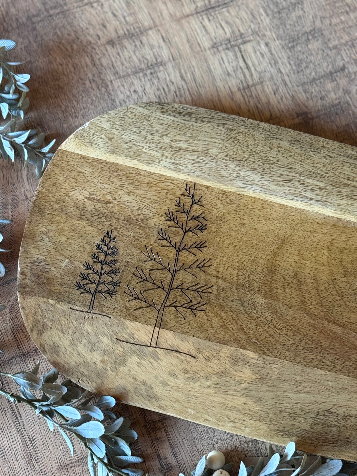 Tree Etched Serving Board