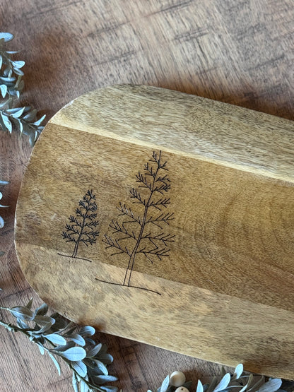 Tree Etched Serving Board