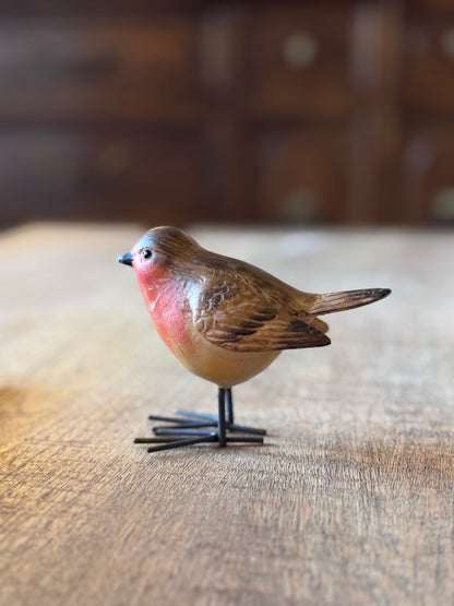 Resin Holiday Birds With Metal Feet
