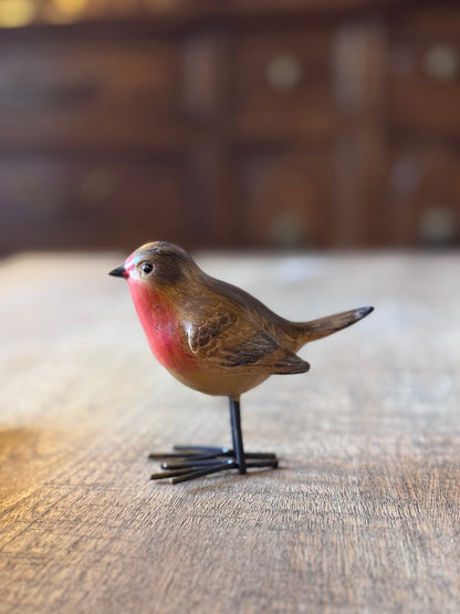 Resin Holiday Birds With Metal Feet