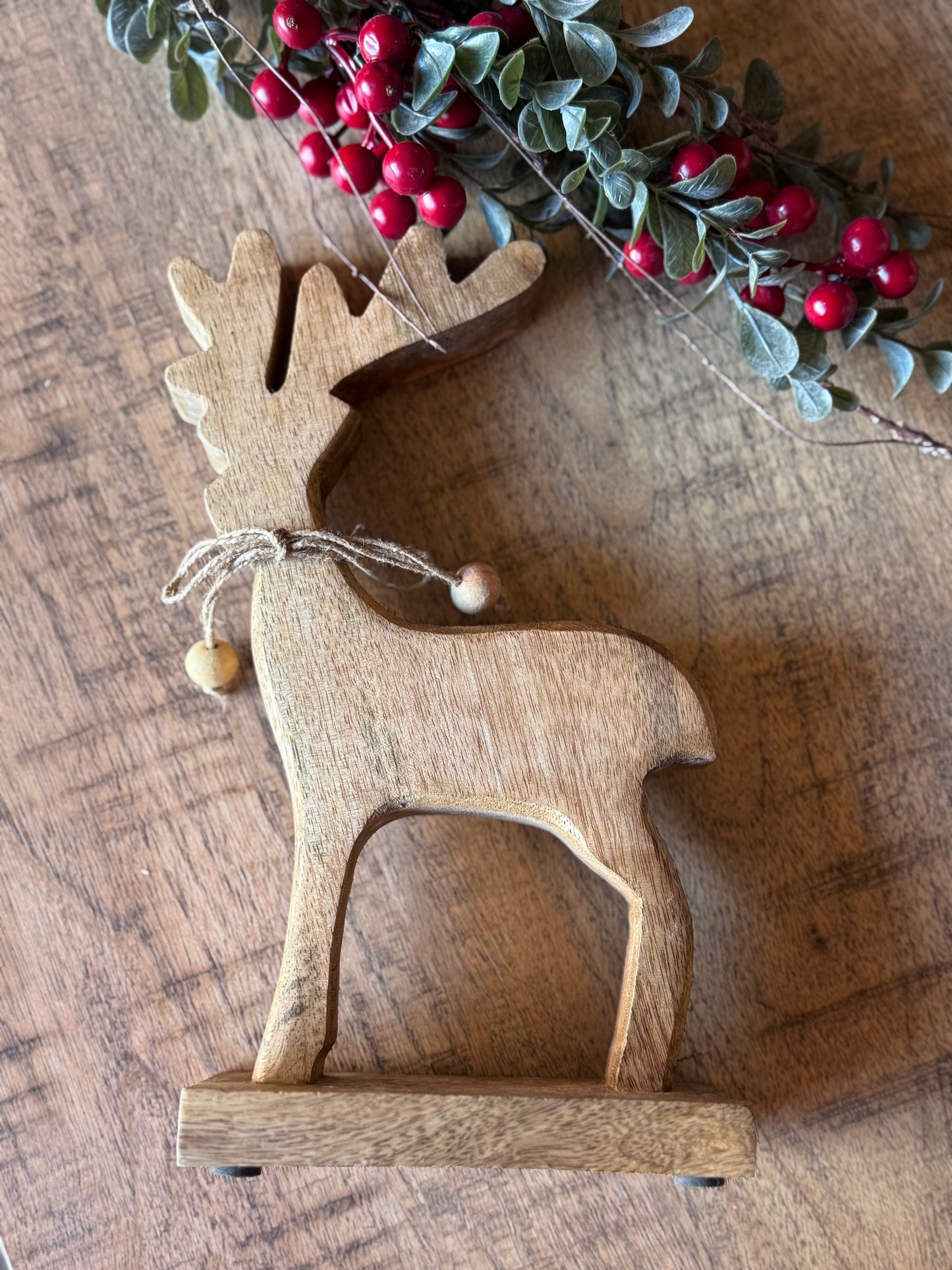 Mango Wood Deer Figurine