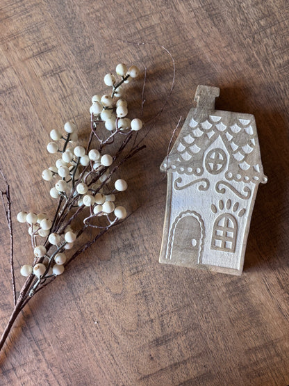 White Snowberry Floral Pick