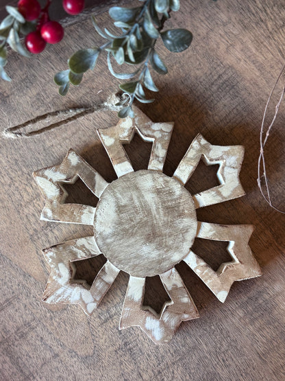 Wooden Snowflake Trivet/Ornament