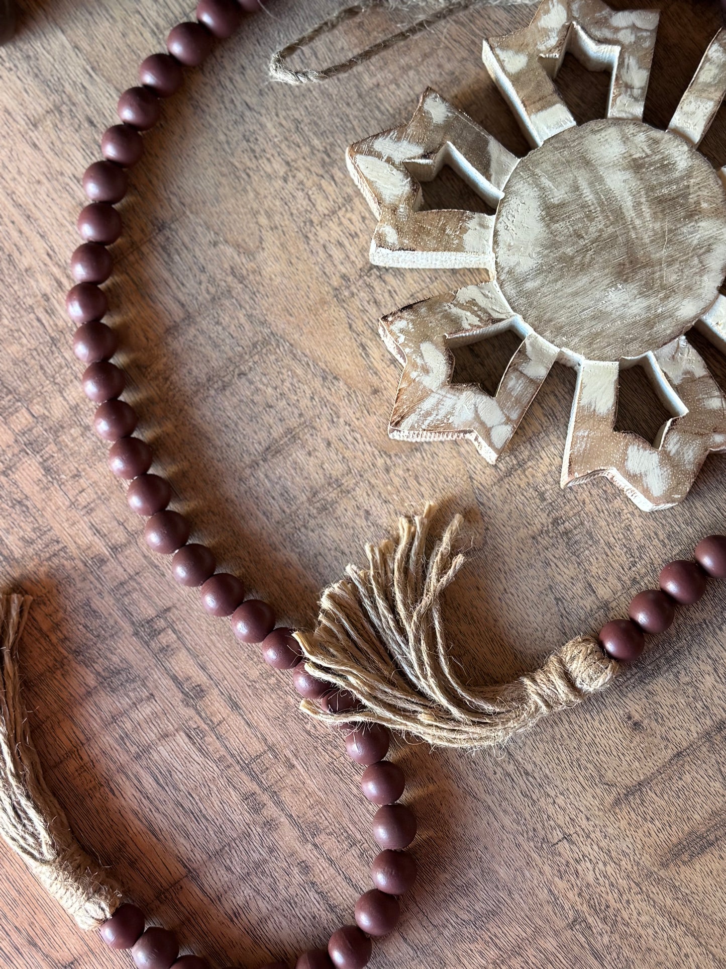 Chestnut 59” Bead Garland