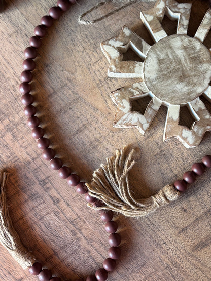 Chestnut 59” Bead Garland