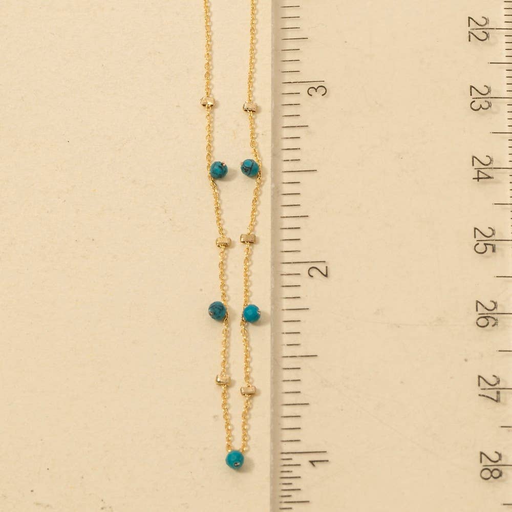 Blush Dainty Mix Bead Charm Necklace - Terra Cottage