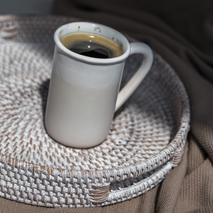 Round Rattan Decorative Tray