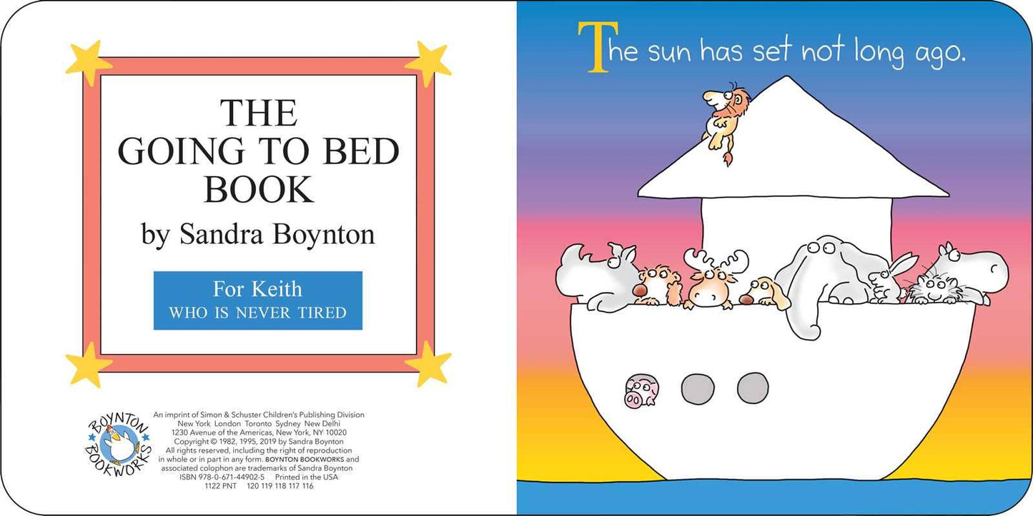 Going to Bed Book by Sandra Boynton - Board Book