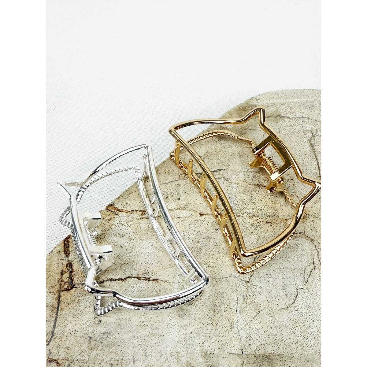Metal Meow Hair Claw Clips - Terra Cottage