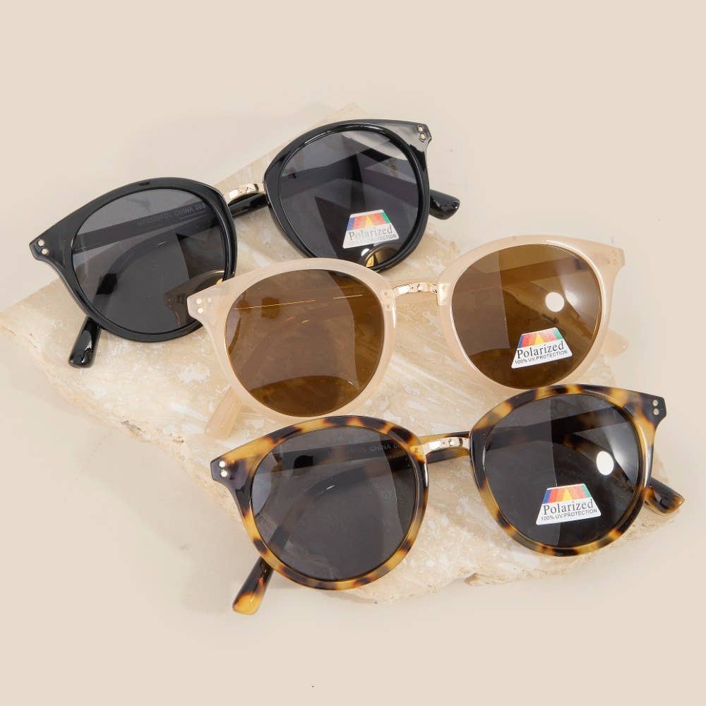 Polarized Acetate Round Sunglasses - Terra Cottage