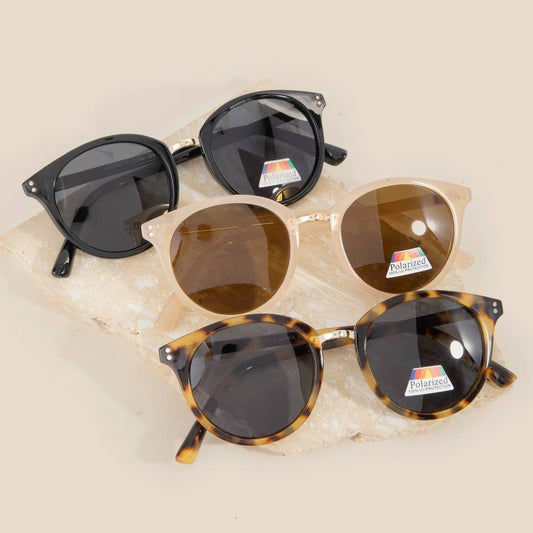 Polarized Acetate Round Sunglasses - Terra Cottage