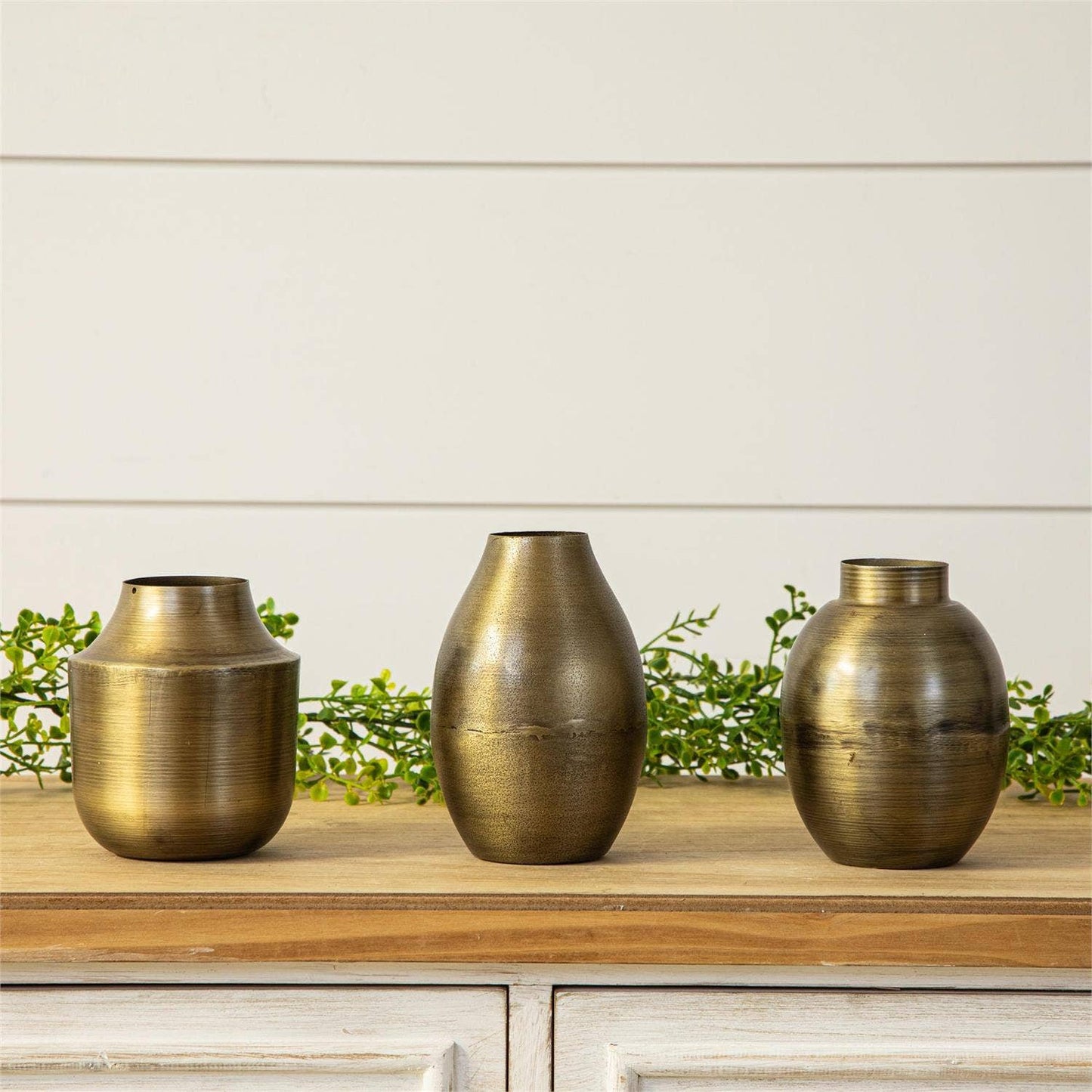 Antiqued Brass Bud Vase
