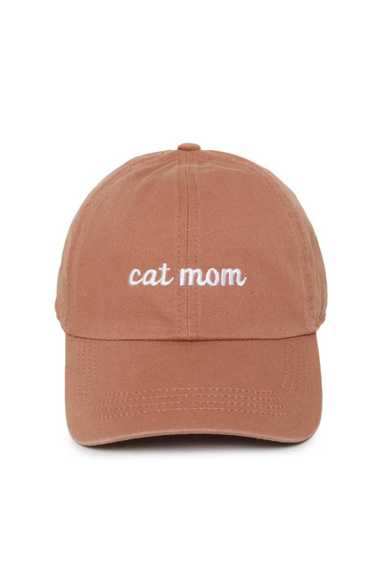 Clay Cat Mom Embroidered Baseball Cap