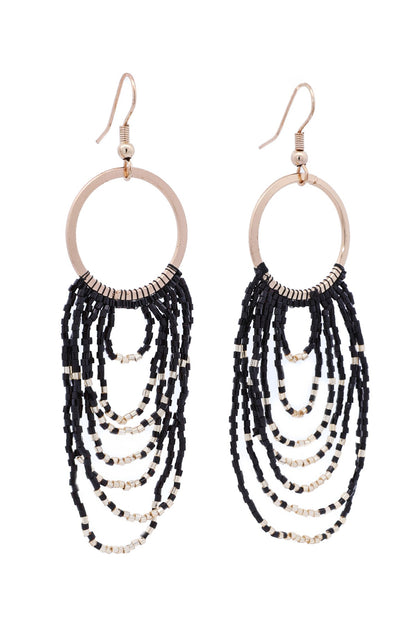 Beaded Fringe Earrings